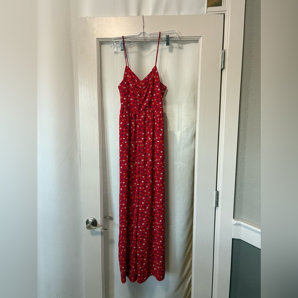 Madewell Red Floral Maxi Dress